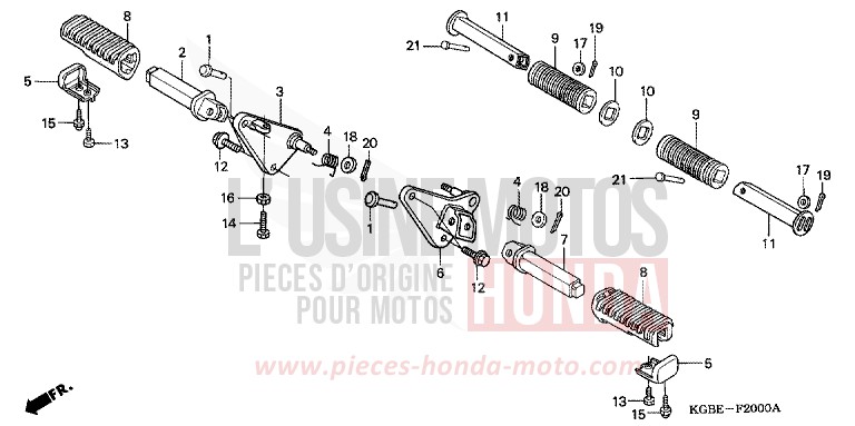 STEP for Shadow VT125C MYSTERY RED METALLIC (R231) from 2001